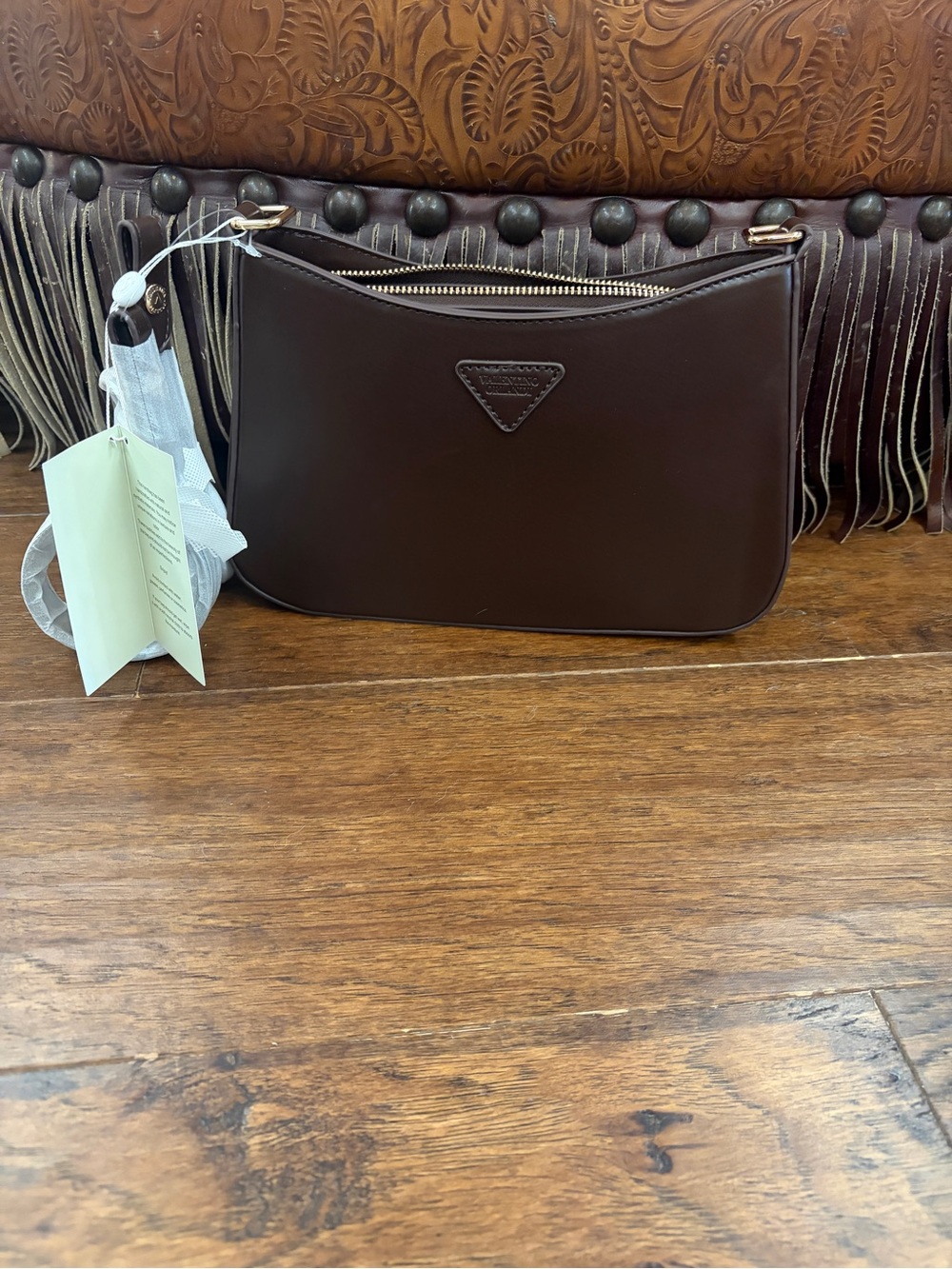 Valentino Orlandi Dark Brown Smooth Leather Crossbody